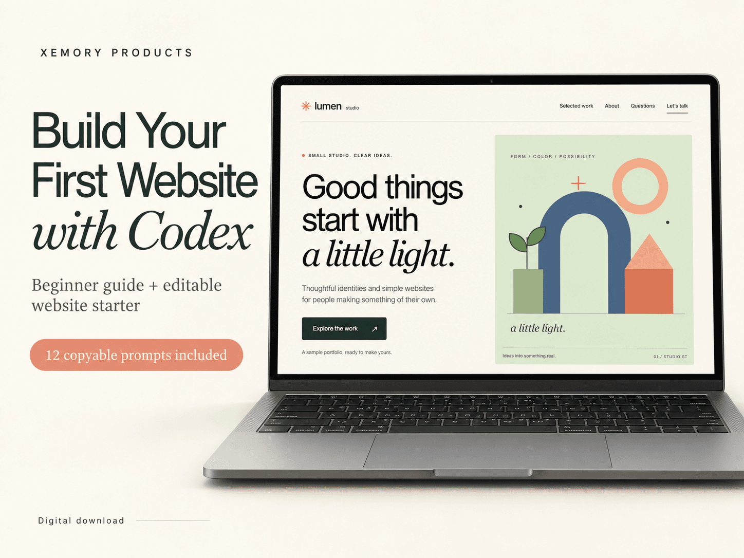 Build Your First Website with Codex — product preview